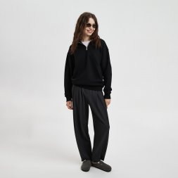 Толстовка на молнии унисекс FLOW, черная, размер XL/2XL