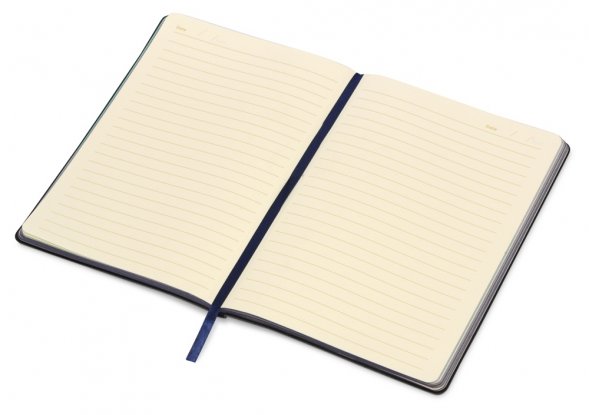 Блокнот А5 Fabrizio, 80 листов, цветной срез, темно-синий 