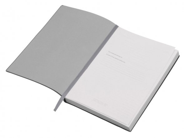 Бизнес-блокнот C1 софт-тач, гибкая обложка, 128 листов, серый 