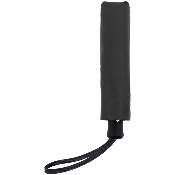 Зонт складной Manifest Color со светоотражающим куполом, черный 