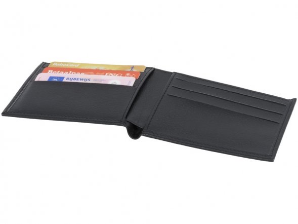 Подарочный набор из шариковой ручки и портмоне, черный 