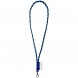 Шнурок для бейджа Tube Long, черный с синим 