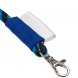Шнурок для бейджа Tube Long, черный с синим 