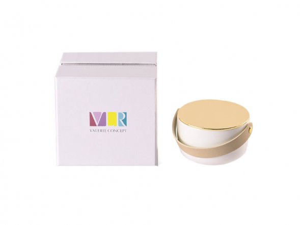 Свеча Valerie Concept с крышкой CNDL 5 BG, белый/бежевый 