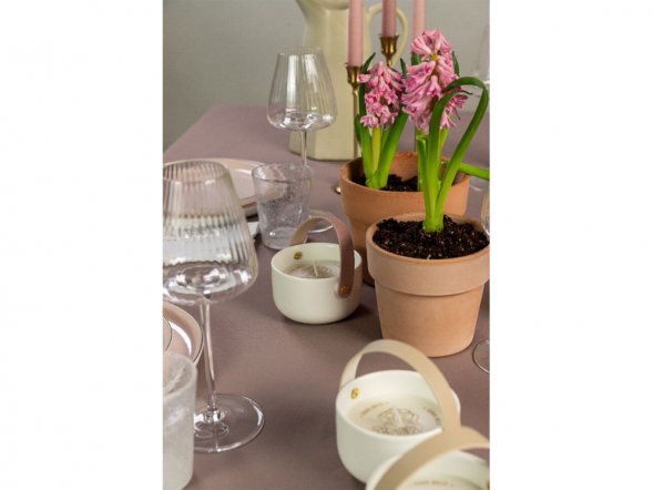 Свеча Valerie Concept с крышкой CNDL 5 BG, белый/бежевый 