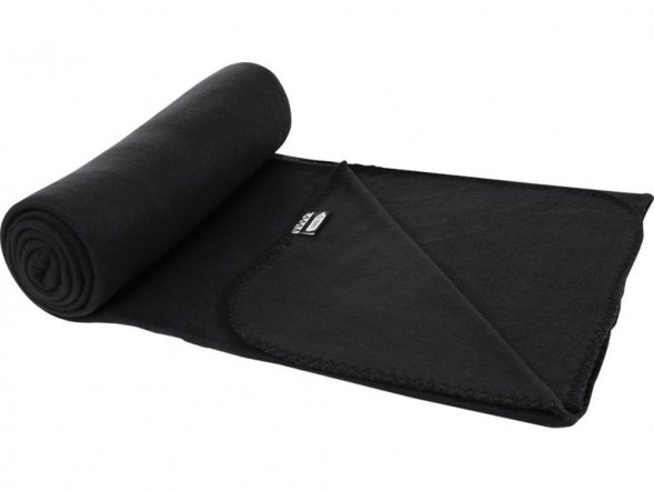 Плед Willow из флиса, вторичного ПЭТ, черный 