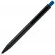 Ручка шариковая Chromatic, черная со светло-синим 
