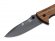 Нож складной Stinger, 80 мм, (чёрный), материал рукояти: сталь/эбеновое дерево (коричневый) 