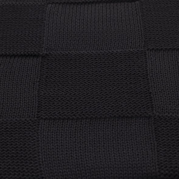 Плед Cella вязаный, черный (без подарочной коробки) 