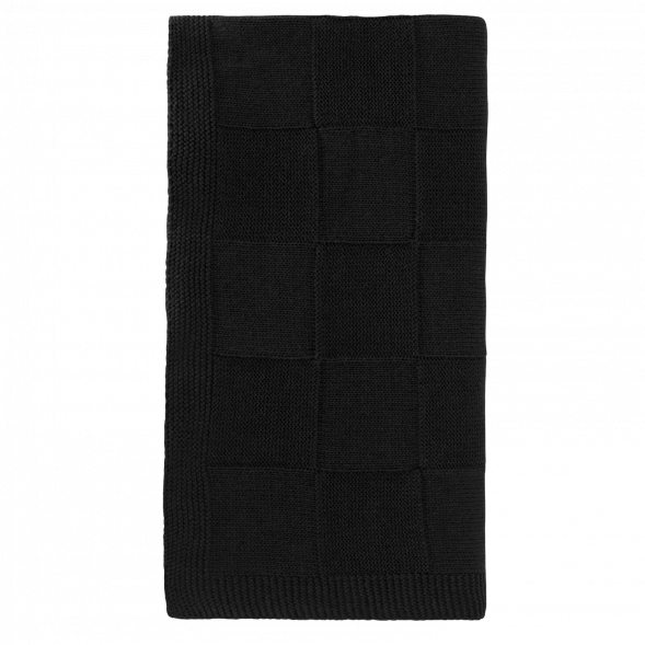 Плед Cella вязаный, черный (без подарочной коробки) 