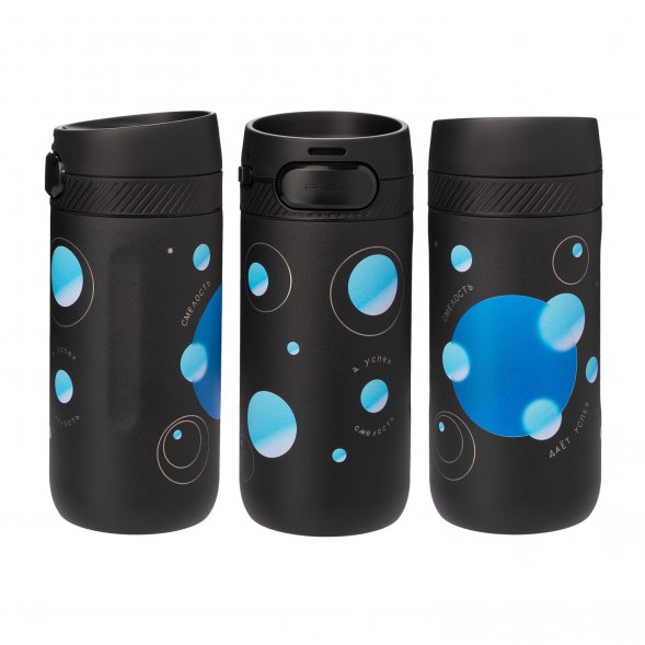 Термокружка вакуумная Toledo, черная 