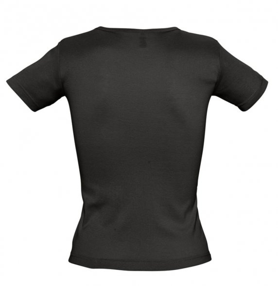 Футболка женская Lady 220 с V-образным вырезом, черная 