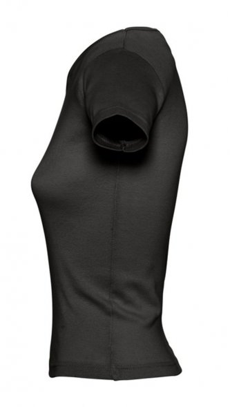 Футболка женская Lady 220 с V-образным вырезом, черная 