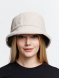 Панама Bucket двусторонняя утепленная, темно-серая с бежевым 