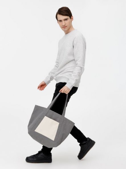 Шопер Shophop, серый с неокрашенным 