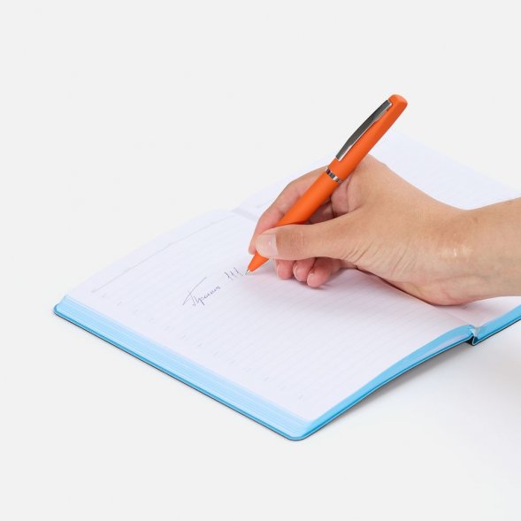 Ручка шариковая Bolt Soft Touch, оранжевая 