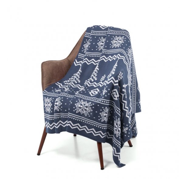 Плед Elnik, серый с молочно-белым 