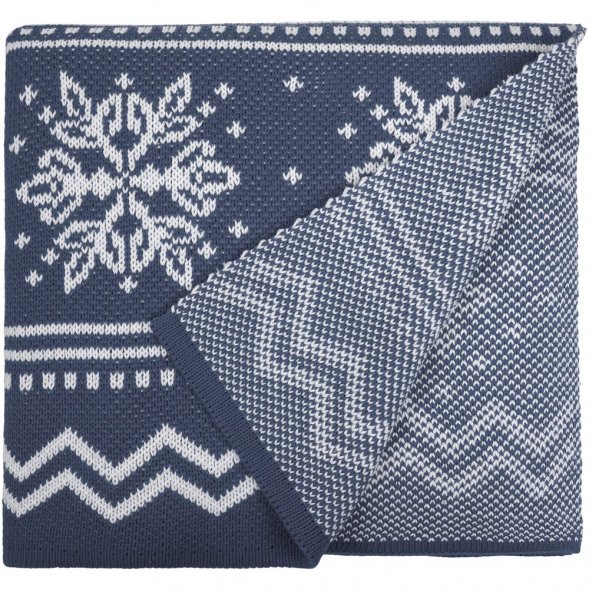 Плед Elnik, серый с молочно-белым 