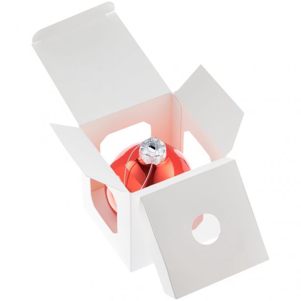 Елочный шар Finery Gloss, 8 см, глянцевый красный 