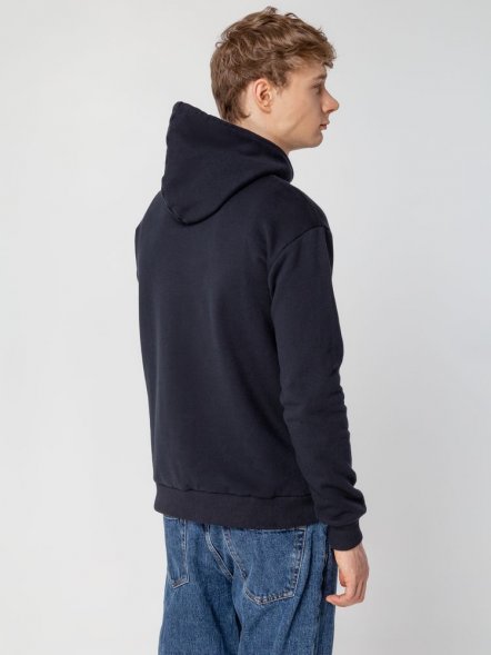 Толстовка с капюшоном Unit Kirenga Heavy, темно-синяя 