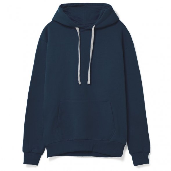Толстовка с капюшоном Unit Kirenga Heavy, темно-синяя 