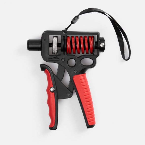 Эспандер кистевой пружинный Motive Power, черный с красным 