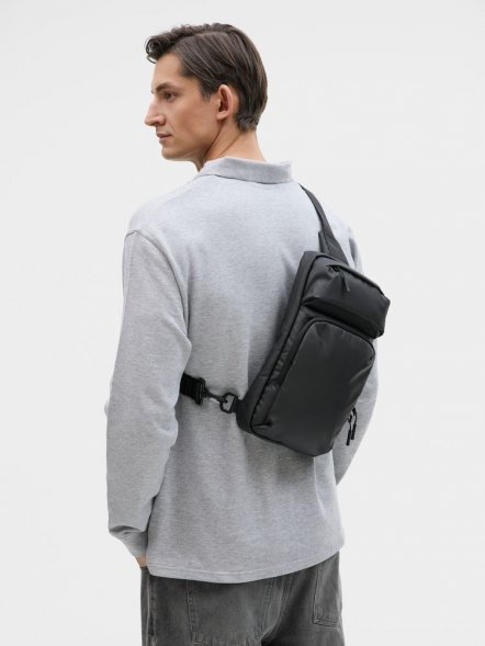 Рюкзак на одно плечо Jekko, черный 
