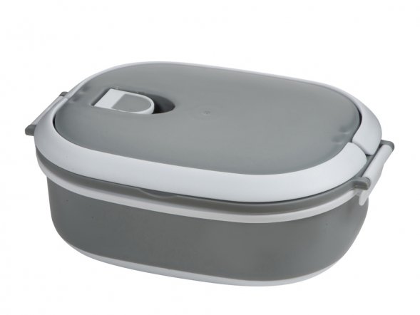 Ланч-бокс Hotty 750 мл для микроволновой печи, серый/белый 