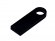 USB 2.0-флешка на 16 Гб с мини чипом и круглым отверстием, черный 