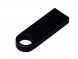 USB 2.0-флешка на 16 Гб с мини чипом и круглым отверстием, черный 