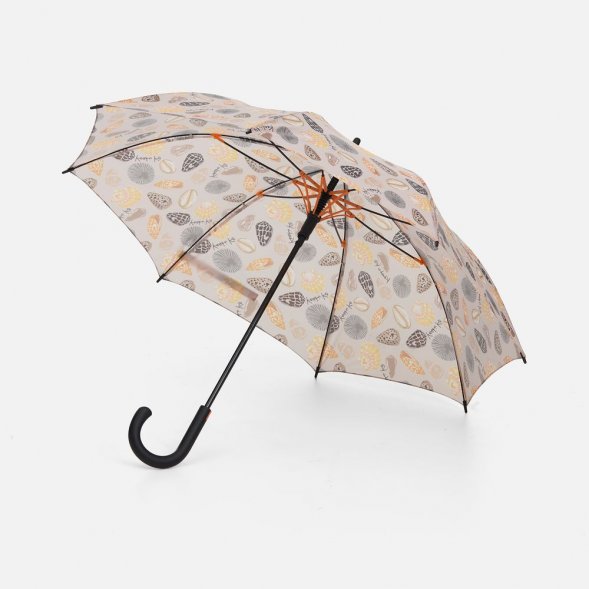 Зонт-трость Undercolor с полной запечаткой на заказ, с оранжевыми спицами 
