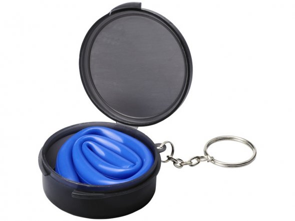 Трубочка многоразовая с брелоком Rhine, синий 