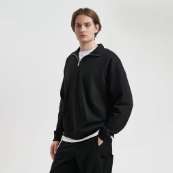 Толстовка на молнии унисекс FLOW, черная, размер 3XL/4XL