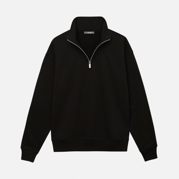 Толстовка на молнии унисекс FLOW, черная, размер 3XL/4XL 