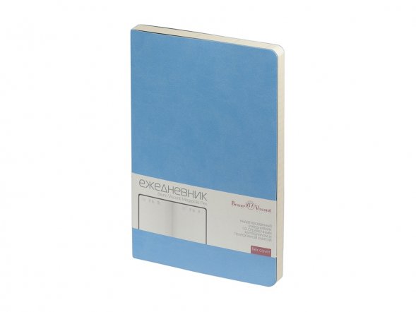 Ежедневник А5 недатированный Megapolis Flex, небесно-голубой 