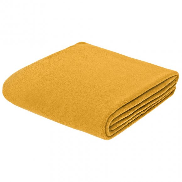 Флисовый плед Warm&Peace XL, желтый под нанесение