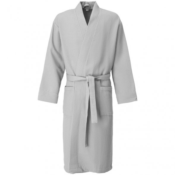 Халат вафельный Kimono, светло-серый 