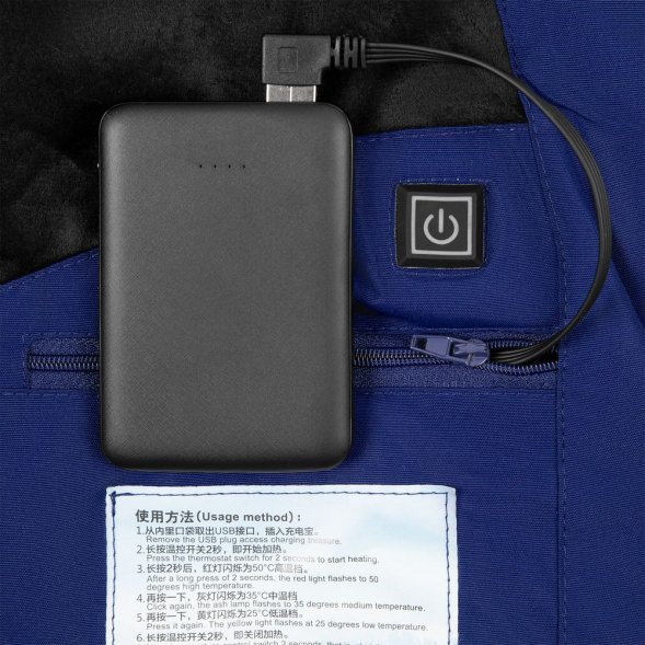 Куртка с подогревом Thermalli Pila, синяя 