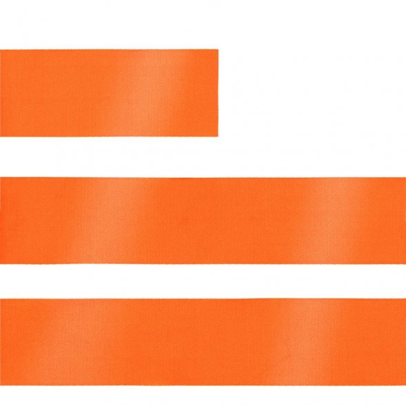 Лента сатиновая Satin 20 L, оранжевая, 110 см 
