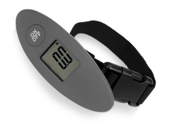 Багажные весы с покрытием soft touch Gravity, серый 