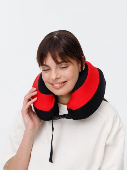 Дорожная подушка Piligrim, красная 