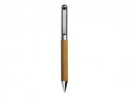 Шариковая ручка из переработанной стали и переработанной кожи Venera, коричневая