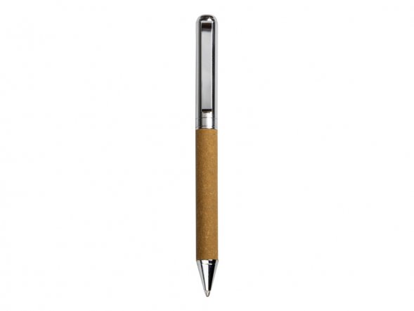 Шариковая ручка из переработанной стали и переработанной кожи Venera, коричневая 