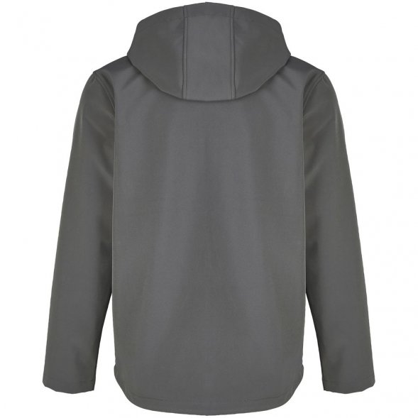 Куртка софтшелл с капюшоном мужская Race Men, темно-серая 