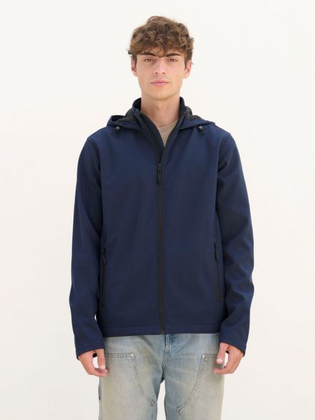 Куртка софтшелл с капюшоном мужская Race Men, темно-серая 