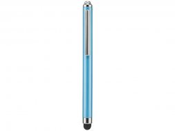 Ручка шариковая Nilsia со стилусом, голубой, черные черный чернила