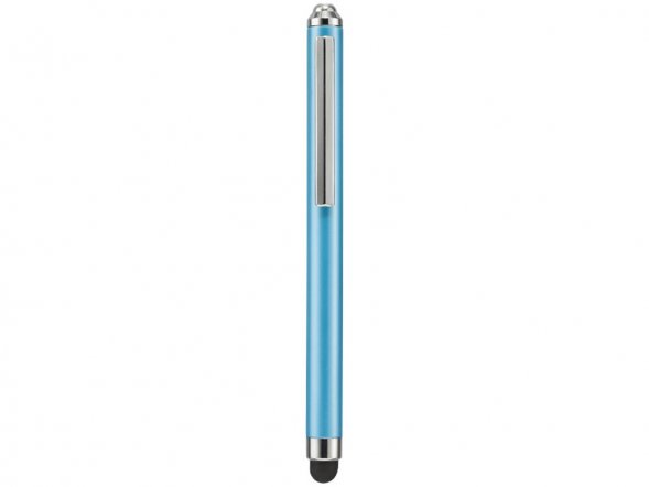 Ручка шариковая Nilsia со стилусом, голубой, черные черный чернила 