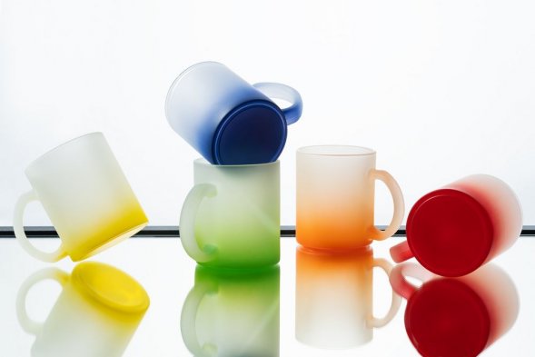 Кружка Grade Fade для сублимационной печати, матовая, желтая 