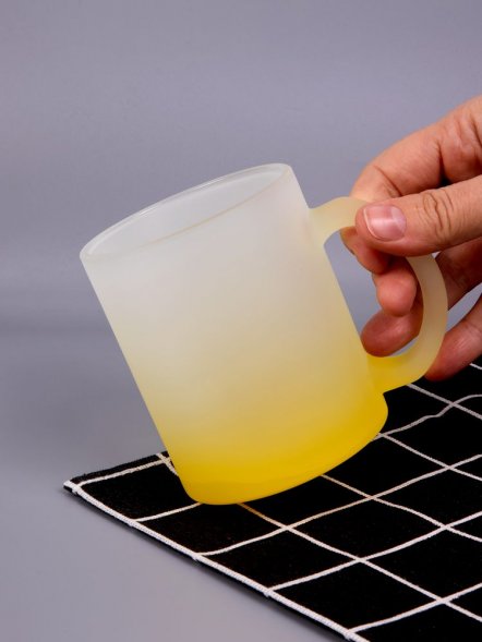 Кружка Grade Fade для сублимационной печати, матовая, желтая 