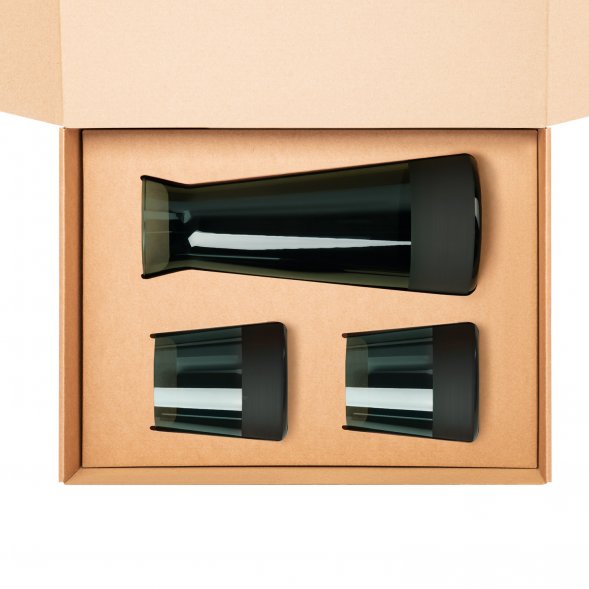 Подарочный набор декантер + 2 стакана Emerald, зеленый 